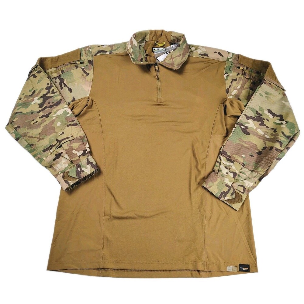 First Tactical Defender Camo 1/4 Zip Cordura Combat Long Sleeve Shirt XL NWT NEW